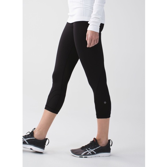 lululemon athletica Pants - Lululemon Run Inspire Crop Leggings Tights Black 10